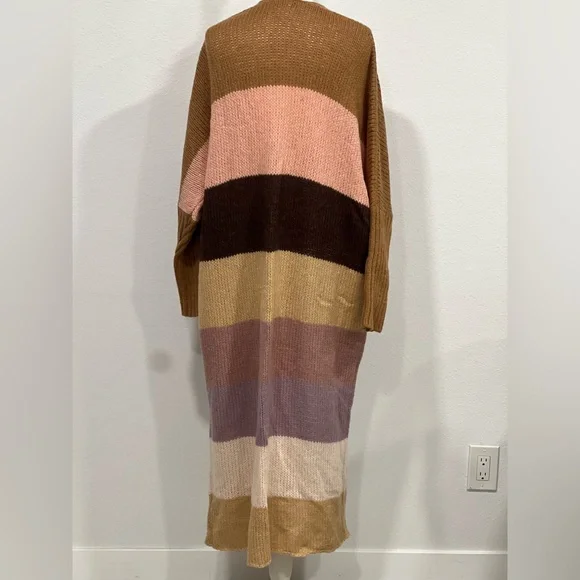 Free People Multicolor Oslo Striped Wool  Alpaca Blend Cardigan - Picture 4 of 4